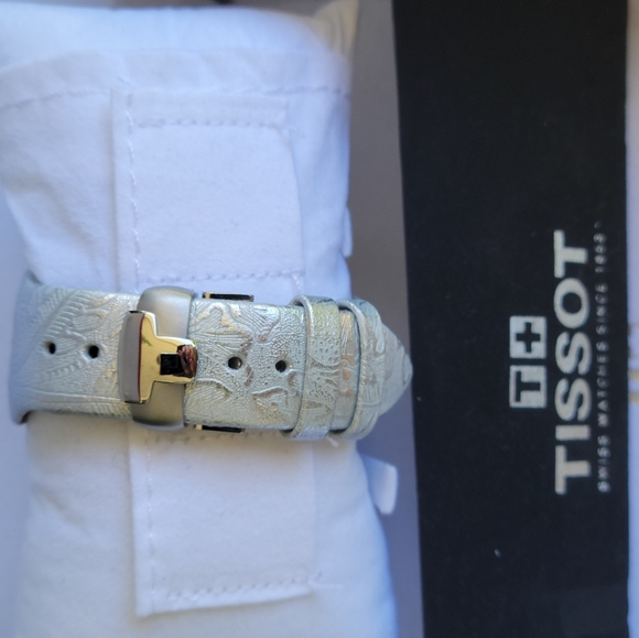 Tissot T-Wave White Dial Silver Leather Watch - Picture 3 of 6